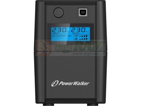 UPS LINE-INTERACTIVE 850VA 2X 230V PL OUT, RJ11 IN/OUT, USB, LCD