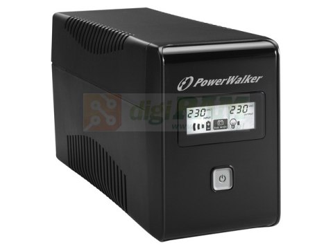 UPS LINE-INTERACTIVE 850VA 2X SCHUKO OUT, RJ11 IN/ OUT, USB, LCD