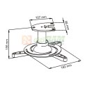 UCHWYT sufitowy 16cm DO PROJEKTORA 15kg P-101 uniwersalny pełna regulacja