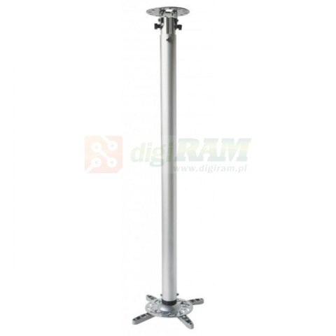 Ramię do projektora 110 -190cm sufitowe, 15kg, srebrne