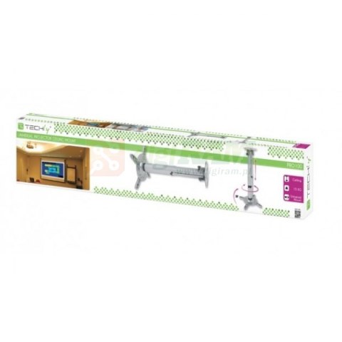 Ramię do projektora 110 -190cm sufitowe, 15kg, srebrne