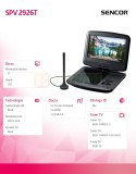 Telewizor przenośny 9 SPV 7926T z DVD, Tuner DVB-T MPEG4