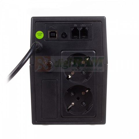 Zasilacz awaryjny UPS Line-Ineractive LED, 600VA/360W