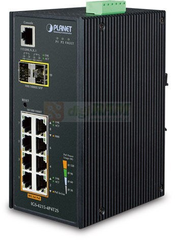 Planet IGS-4215-4P4T2S 4-Port 10/100/1000T mgd.Switch