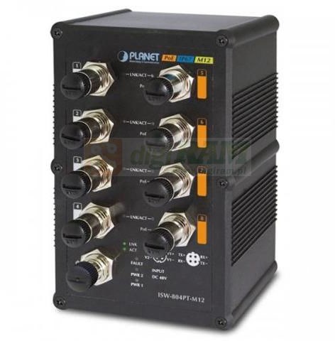 Planet ISW-804PT-M12 8-P.Fast Ethernet PoE Switch