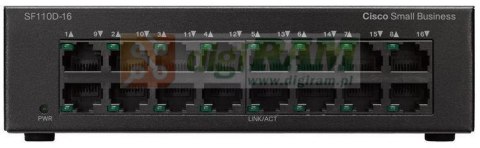Switch niezarządzalny Cisco SF110D-16 16x10/100