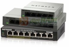 Switch niezarządzalny Netgear GS308P 8 x 10/100/1000 4xPoE 53W Metal