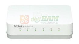 Switch niezarządzalny D-Link 5-portowy GO-SW-5G 5x1000Mbit (RJ45)