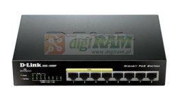 Switch niezarządzalny D-Link 8-portowy DGS-1008P PoE 10/100/1000 Gigabit