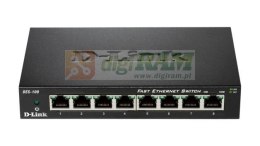 Switch niezarządzalny D-Link 8-portowy DES-108 Metal Box