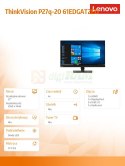 Monitor ThinkVision T27q-20 WLED LCD 61EDGAT2EU 27cali