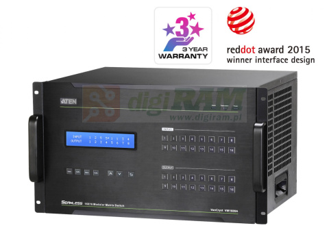 ATEN VM1600A 16 x 16 MODULAR DIGITAL MATRIXSWITCH W/PW CABLE EU