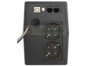 Zasilacz awaryjny UPS POWERWALKER LINE-INTERACTIVE 600VA SCL 2XSCHUKO 230V, RJ11/ 45 IN/OUT, USB, LCD