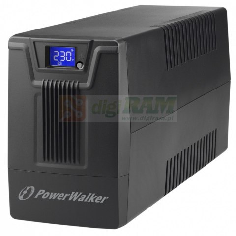 Zasilacz awaryjny UPS POWERWALKER LINE-INTERACTIVE 800VA SCL 2X PL 230V, RJ11/45 IN/OUT, USB, LCD