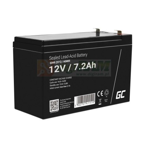 Akumulator żelowy 12V 7.2Ah