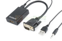 Gembird Konwerter VGA do HDMI 15 cm czarny