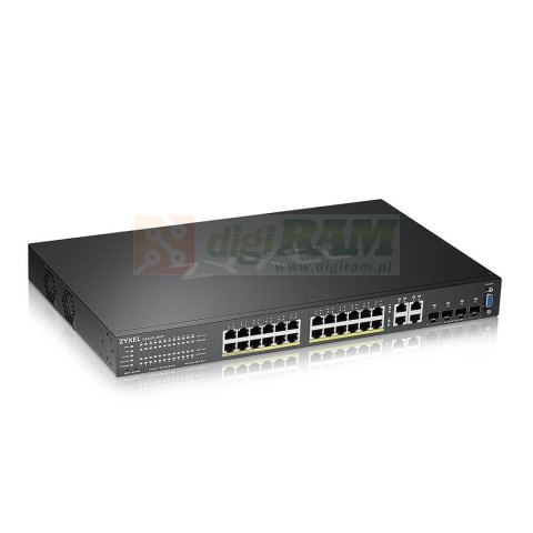 GS2220-28HP 24xGbE L2 PoE Switch GbE Uplink 1Y NCC Pro Pack LIC GS2220-28HP-EU0101F
