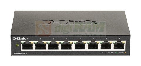 Przełącznik Smart DGS-1100-08V2 8xGE