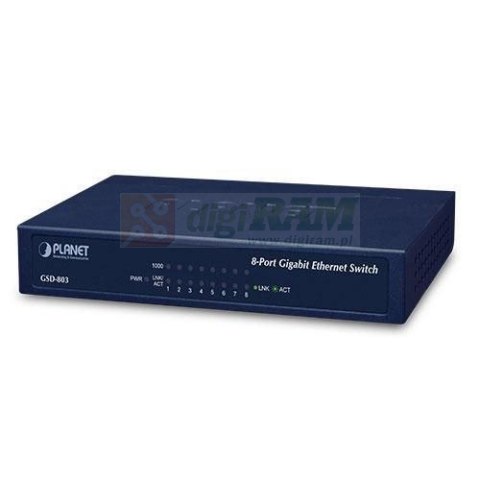 Planet GSD-803-UK 8-P 10/100/1000Mbps Gigabit