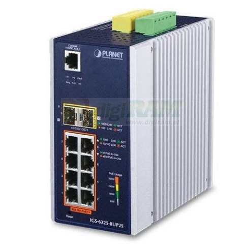 Planet IGS-6325-8UP2S P30 DIN-rail Industrial L3 8P