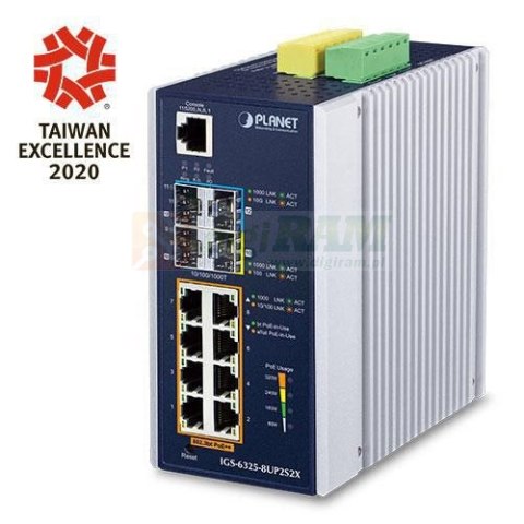 Planet IGS-6325-8UP2S2X IP30 DIN-rail Industrial L3 8P