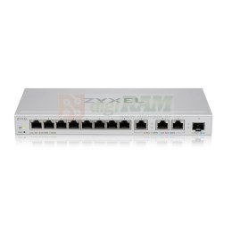 Przełącznik zarządzalny XGS1210-12, 12-Port Gigabit webmanaged Switch with 8 port 1G + 3-Port MultiGig 1/2.5/5/10G + 1-Por