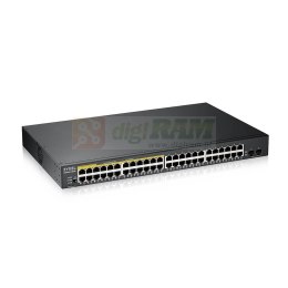 Przełącznik zarządzalny GS1900-48HP v2, 48-port GbE L2 Smart Switch 170W rack GS1900-48HPv2