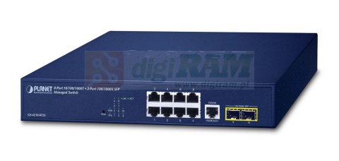 Planet GS-4210-8T2S IPv4/IPv6, 8-Port