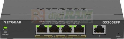 Przełącznik GS305EPP switch unmanaged 5GE (4xPoE+)