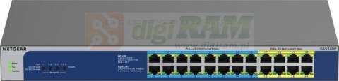 Przełącznik GS524UP Switch Unmanaged 8xGE PoE+ 16xGE PoE++