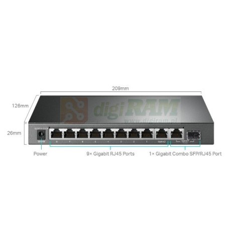Switch SG1210MPE Smart 8GE PoE+ 1GE 1SFP