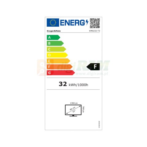Telewizor Kruger&Matz 32" HD DVB-T2 H.265 HEVC