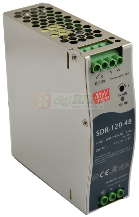 Zasilacz na szynę DIN SDR-120-48 PULSAR
