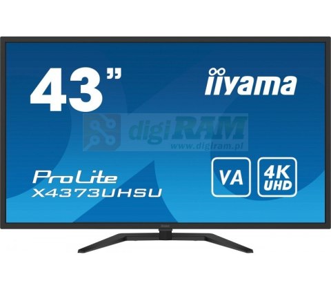 Monitor wielkoformatowy 43 cale X4373UHSU-B1 4K, VA, 2xHDMI, DP, mDP, 3ms, 2x7W, USBx4