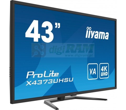 Monitor wielkoformatowy 43 cale X4373UHSU-B1 4K, VA, 2xHDMI, DP, mDP, 3ms, 2x7W, USBx4