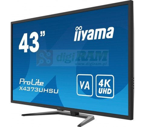 Monitor wielkoformatowy 43 cale X4373UHSU-B1 4K, VA, 2xHDMI, DP, mDP, 3ms, 2x7W, USBx4