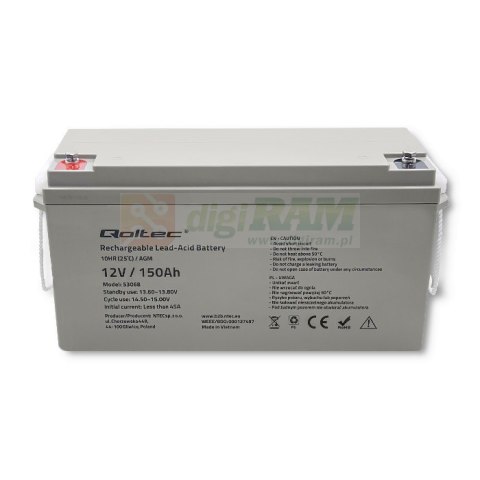 Akumulator AGM | 12V | 150Ah | max. 2250A