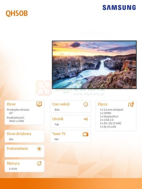 Monitor 50 cali QH50B LH50QHBEBGCXEN