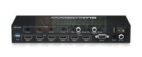 Contractor 4x2 HDMI 2.0 Matryca 4K HDCP 2.2 z wyjściem audio, zarządzaniem EDID i routingiem IR