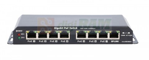 Switch PoE 8-7 portów 24V 90W