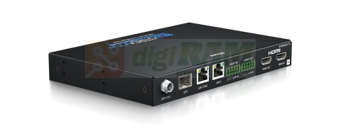 Transmiter wideo IP Multicast UHD przez sieć 1 Gb, wyjście HDMI, 2-kanałowy nadajnik/odbiornik audio Dante
