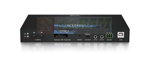Transmiter wideo IP Multicast UHD przez sieć 1 Gb, wyjście HDMI, 2-kanałowy nadajnik/odbiornik audio Dante