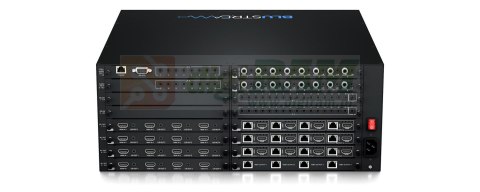 Wstępnie skonfigurowany koncentrator Custom Pro Matrix wyposażony w 16 wejść HDMI 2.0, 16 wyjść HDBaseT™ (4K 60Hz 4:4:4 do 70m, 