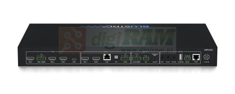 Zaawansowany przełącznik prezentacji 4x2 w wielu formatach — 3 x HDMI, 1 x wejścia USB-C / 2 x HDMI, 1 x wyjście HDBaseT™