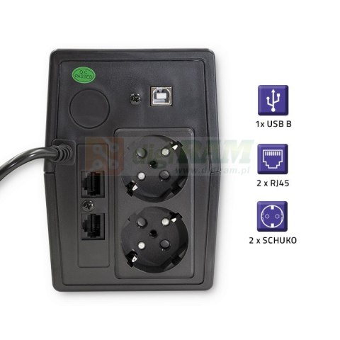 Zasilacz awaryjny UPS | Monolith | 850VA | 480W | LCD | USB | RJ45