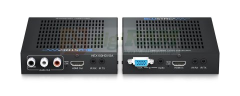 Zestaw HDBaseT™ Extender — 100m (4K do 70m), przełączalne wejścia HDMI/VGA, dwukierunkowy IR, dwukierunkowy PoC