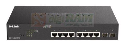 Przełącznik DGS-1100-10MPV2 Switch 8GE PoE+ 2SFP