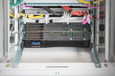 Zasilacz awaryjny UPS Online Rack 19" LCD, 3000VA/3000W, 6x12V/9Ah, 8xC13, 1xC19, USB, RS232, RJ45