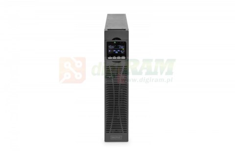 Zasilacz awaryjny UPS Online Rack 19" LCD, 3000VA/3000W, 6x12V/9Ah, 8xC13, 1xC19, USB, RS232, RJ45
