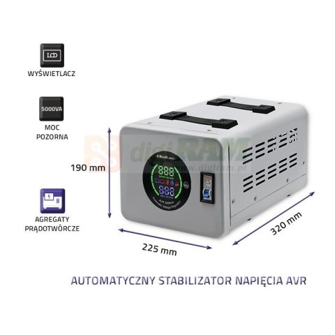 Automatyczny stabilizator napięcia AVR 5000VA